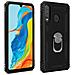 Cover Huawei P30 Lite Bi-materia Rigida Morbida Anello Magnetico Stand Nero - Foto miniatura 1