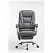 Sedia Ufficio Massaggiante Pacific V2 - Poltrona Relax 5 Programmi di Massaggio - Sedia Ergonomica in Similpelle con Poggiapiedi Estraibile e Altezza Regolabile e Girevole, Max 150 kg Grigio - Foto miniatura 2