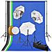 Kit Studio Fotografico con Luci Ombrelli Fondale e Riflettore - Foto miniatura 1