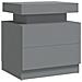 Comodino Grigio 45x35x52 cm in Legno Multistrato - Foto miniatura 2