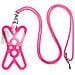 Cordoncino Smartphone Con Silicone Universale Espandibile Regolabile 90cm Fucsia - Foto miniatura 1