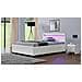 Enfield Struttura Letto In Similpelle Bianca Con Contenitore E Led 160x200 Cm - Foto miniatura 3