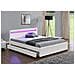 Enfield Struttura Letto In Similpelle Bianca Con Contenitore E Led 160x200 Cm - Foto miniatura 1