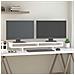 Supporto Per Monitor Bianco 100x27x14 Cm Legno Massello Di Pino - Foto miniatura 1