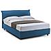 Letto Matrimoniale Clodovea, Letto Contenitore Sfoderabile Con Testiera E Giroletto Contenitore Imbottiti, 100% Made In Italy, Con Materasso 160x190 Cm Incluso, Blu - Foto miniatura 4