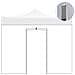 Telo Laterale Impermeabile 2x2m Bianco Con Porta Avvolgibile Per Gazebo - Foto miniatura 3