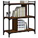 Libreria Rovere Marrone 3 Ripiani 76x32x88 Cm Legno Multistrato - Foto miniatura 3