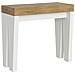 Consolle Allungabile 90x40/196 Cm Spimbo Mix Small Piano Bianco Frassino - Quercia Natura /bianco Frassino - Foto miniatura 4