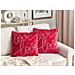 Set Di 2 Cuscini Siderasis Velluto 45 X 45 Cm Rosso Scritta - Foto miniatura 1