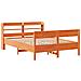 Letto Senza Materasso Marrone Cera 120x200 Cm In Legno Di Pino - Foto miniatura 5