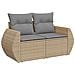 Set Divano Da Giardino 8 Pz Con Cuscini Beige In Polyrattan - Foto miniatura 9