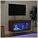 Mobile Porta TV con Luci LED Rovere Marrone 60x30x30 cm - Foto miniatura 5