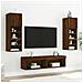 Mobile Porta TV con Luci LED Rovere Marrone 60x30x30 cm - Foto miniatura 8