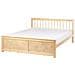 Letto Legno Di Pino Olendon 160 X 200 Cm Marrone Chiaro - Foto miniatura 2