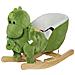 Cavallo a Dondolo per Bambini 18-36 Mesi a Dinosauro con Suoni e Rivestimento Morbido, Verde - Foto miniatura 1