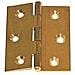 -mobilia - 2 Cerniere Fresate A Mezzo Collo In Ottone 50x40mm - Foto miniatura 1