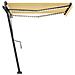 Tenda Da Sole Autoportante Automatica 350x250 Cm Gialla Bianca - Foto miniatura 3