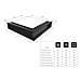 Griglia Di Ventilazione Luft Angolo Destra 40x80x12 Nero Slim - Foto miniatura 2