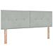 Testiera  Button Tufted Grigio chiaro 160 cm in Velluto - Foto miniatura 1