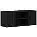 Mobile TV  Nero Rovere 100x35x40 cm Legno ingegnerizzato - Foto miniatura 1