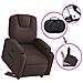 Poltrona Alzapersona Reclinabile Marrone Scuro in Tessuto - Foto miniatura 6
