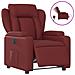 Poltrona Reclinabile Elettrica Rosso Vino in Similpelle - Foto miniatura 1