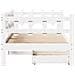 Dormeuse con Cassetti Bianco 90x190 cm Legno Massello di Pino - Foto miniatura 7