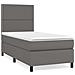 Giroletto a Molle con Materasso Grigio 90x190 cm in Similpelle - Foto miniatura 1