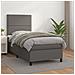 Giroletto a Molle con Materasso Grigio 90x190 cm in Similpelle - Foto miniatura 2