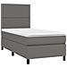 Giroletto a Molle con Materasso Grigio 90x190 cm in Similpelle - Foto miniatura 3