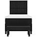 Letto a box spring con materasso e panca nera 100x200 cm tessuto - Foto miniatura 9