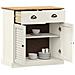 Credenza Cassetti VIGO Bianco 78x40x75 cm Legno Massello Pino - Foto miniatura 3