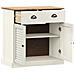 Credenza Cassetti VIGO Bianco 78x40x75 cm Legno Massello Pino - Foto miniatura 4