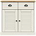 Credenza Cassetti VIGO Bianco 78x40x75 cm Legno Massello Pino - Foto miniatura 5