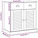 Credenza Cassetti VIGO Bianco 78x40x75 cm Legno Massello Pino - Foto miniatura 9