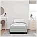 Letto box spring con materasso Grigio chiaro 90 x 190 cm - Foto miniatura 5