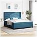 Letto con Box Springs LED e Materasso Blu 180 x 200 cm Velluto - Foto miniatura 2