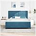 Letto con Box Springs LED e Materasso Blu 180 x 200 cm Velluto - Foto miniatura 5