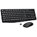 Combo Tastiera E Mouse Wireless 2.4g - Set Nero Con Batterie Aaa - Foto miniatura 1