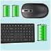Combo Tastiera E Mouse Wireless 2.4g - Set Nero Con Batterie Aaa - Foto miniatura 4