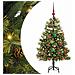 Albero di Natale artificiale pieghevole con coni Verde 120 cm - Foto miniatura 1