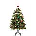 Albero di Natale artificiale pieghevole con coni Verde 120 cm - Foto miniatura 6