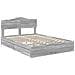 Letto con Contenitore con testiera Grigio Sonoma 160 x 200 cm - Foto miniatura 4