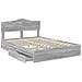 Letto con Contenitore con testiera Grigio Sonoma 160 x 200 cm - Foto miniatura 5