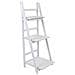 Scala A Scaffale In Legno Laccato Bianco 41x38x110/115h Cm - Foto miniatura 1