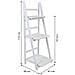 Scala A Scaffale In Legno Laccato Bianco 41x38x110/115h Cm - Foto miniatura 5
