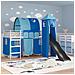 Struttura del letto loft per bambini Bianco e Blu 99,5 x 190 cm - Foto miniatura 3