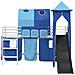 Struttura del letto loft per bambini Bianco e Blu 99,5 x 190 cm - Foto miniatura 6