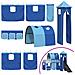 Struttura del letto loft per bambini Bianco e Blu 99,5 x 190 cm - Foto miniatura 7