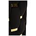 Set 2 Pouf Contenitore Shanty In Velluto Nero Con Fascia Dorata Ø37x42 E Ø28x35 Cm - Foto miniatura 6